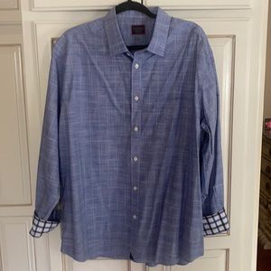 Like new , worn once xxl untuckit shirt . Contrast cuffs when rolled up .
